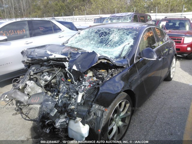 2G4GV5GV0D9144802 - 2013 BUICK REGAL GS BLACK photo 2