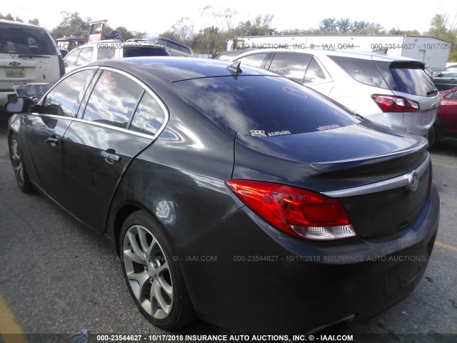 2G4GV5GV0D9144802 - 2013 BUICK REGAL GS BLACK photo 3
