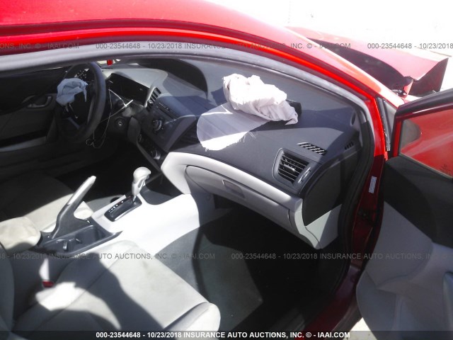 2HGFG3B52CH512344 - 2012 HONDA CIVIC LX RED photo 5