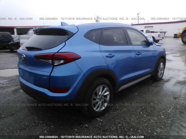 KM8J3CA49JU650238 - 2018 HYUNDAI TUCSON BLUE photo 4