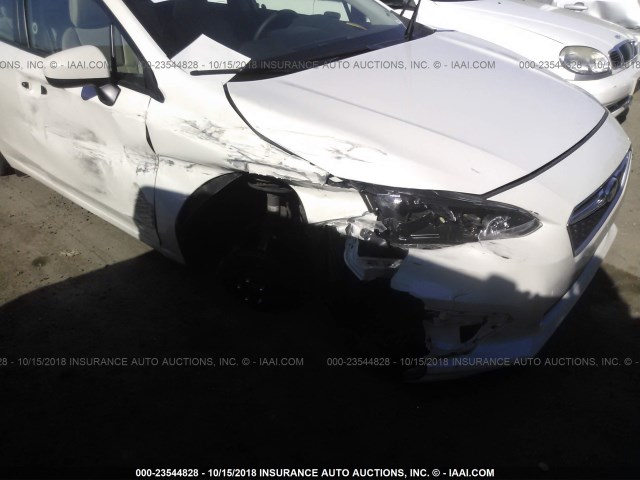 4S3GKAB61H3618499 - 2017 SUBARU IMPREZA PREMIUM WHITE photo 6