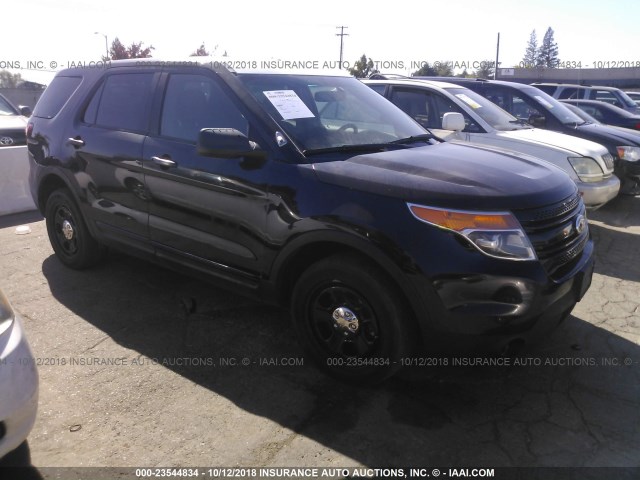 1FM5K8ARXEGC15312 - 2014 FORD EXPLORER POLICE INTERCEPTOR BLACK photo 1