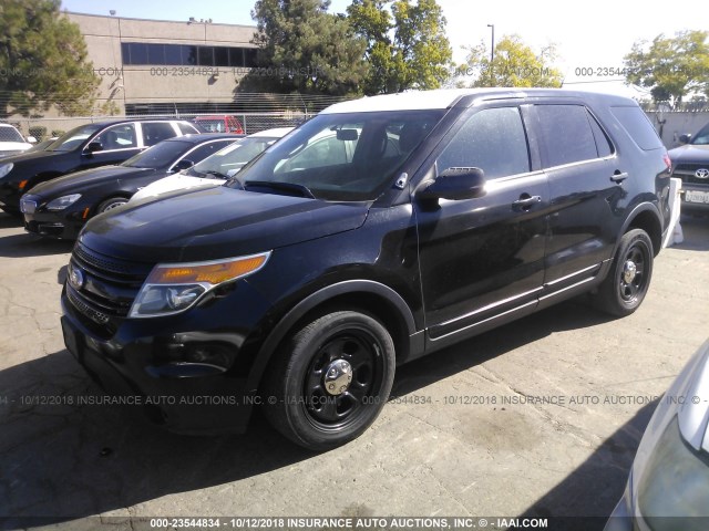 1FM5K8ARXEGC15312 - 2014 FORD EXPLORER POLICE INTERCEPTOR BLACK photo 2