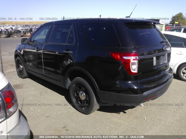 1FM5K8ARXEGC15312 - 2014 FORD EXPLORER POLICE INTERCEPTOR BLACK photo 3