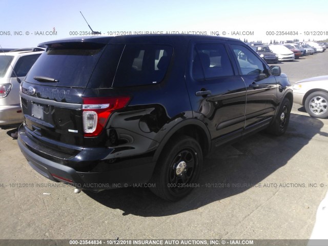 1FM5K8ARXEGC15312 - 2014 FORD EXPLORER POLICE INTERCEPTOR BLACK photo 4