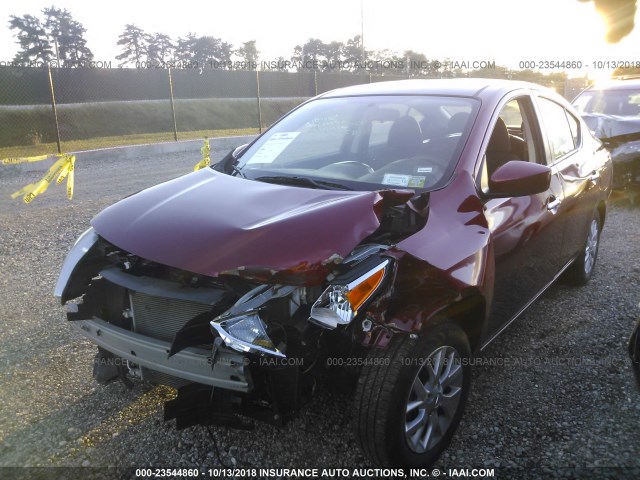 3N1CN7AP6JL864299 - 2018 NISSAN VERSA S/S PLUS/SV/SL RED photo 2