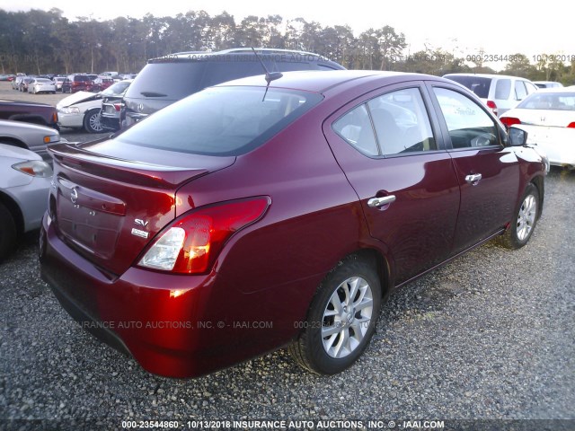 3N1CN7AP6JL864299 - 2018 NISSAN VERSA S/S PLUS/SV/SL RED photo 4