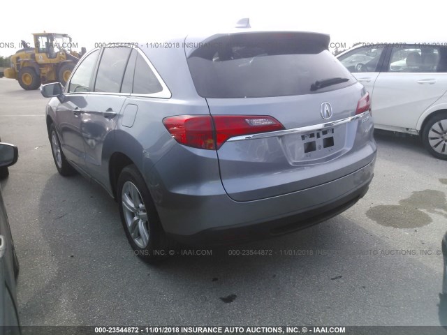 5J8TB3H38EL007678 - 2014 ACURA RDX GRAY photo 3