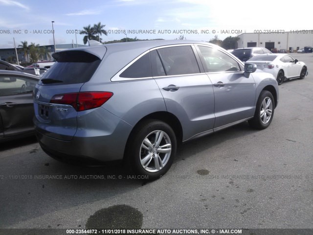 5J8TB3H38EL007678 - 2014 ACURA RDX GRAY photo 4