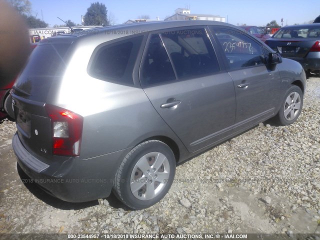 KNAFG528397221924 - 2009 KIA RONDO LX/EX GRAY photo 4