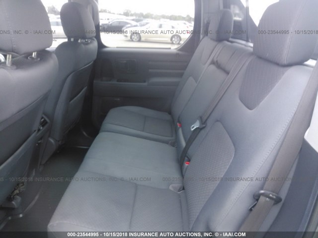 2HJYK16438H534335 - 2008 HONDA RIDGELINE RTS GRAY photo 8