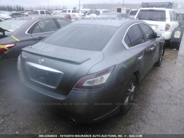 1N4AA5AP4EC472997 - 2014 NISSAN MAXIMA S/SV GRAY photo 4