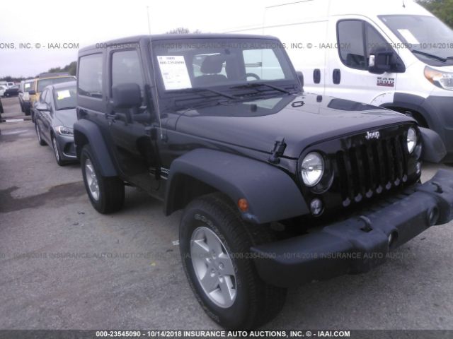 1C4GJWAG2JL921677 - 2018 JEEP WRANGLER SPORT BLACK photo 1