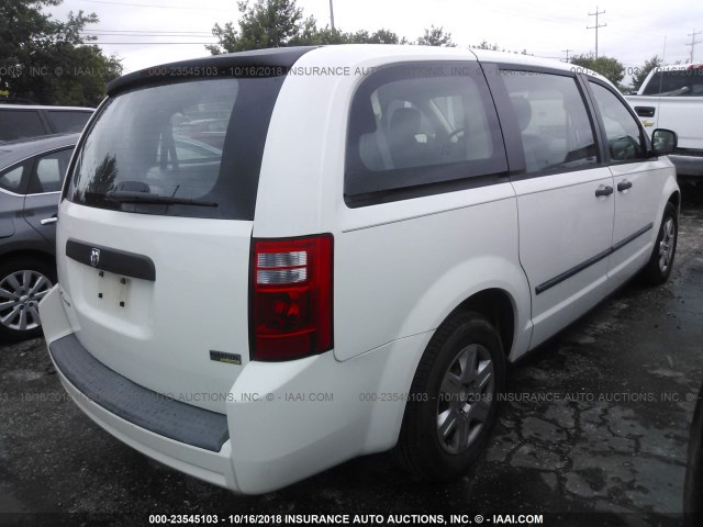 1D8HN44H58B122804 - 2008 DODGE GRAND CARAVAN SE WHITE photo 4