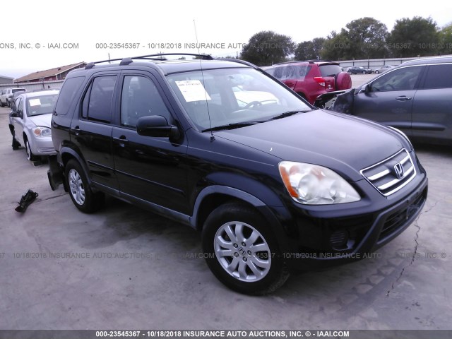 JHLRD78935C017732 - 2005 HONDA CR-V SE/EX BLACK photo 1