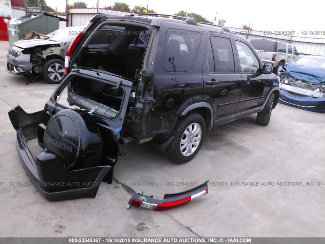 JHLRD78935C017732 - 2005 HONDA CR-V SE/EX BLACK photo 4