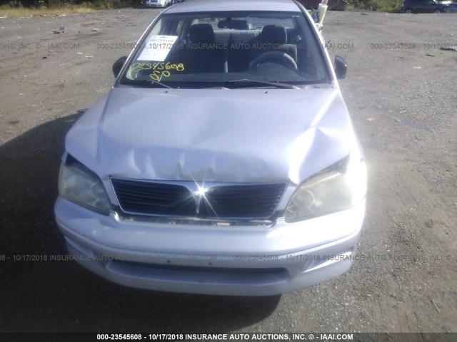 JA3AJ26E03U101454 - 2003 MITSUBISHI LANCER ES SILVER photo 6