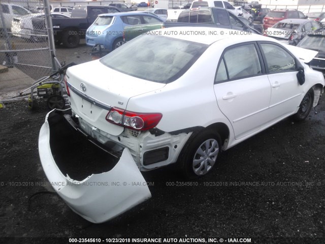 JTDBU4EE4BJ106442 - 2011 TOYOTA COROLLA S/LE WHITE photo 4