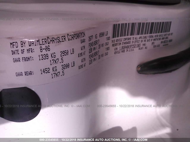 1J8GR48K97C521365 - 2007 JEEP GRAND CHEROKEE LAREDO/COLUMBIA/FREEDOM 白色 照片 9