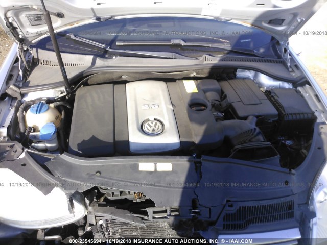 3VWEG71K77M061456 - 2007 VOLKSWAGEN JETTA WOLFSBURG 银色 照片 10