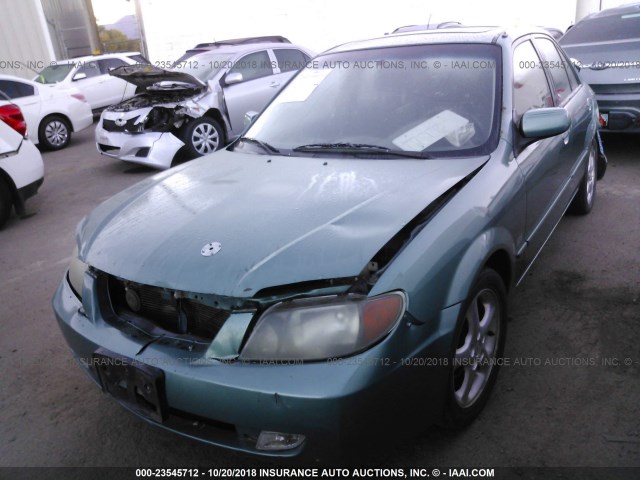 JM1BJ226210445313 - 2001 MAZDA PROTEGE LX/ES GREEN photo 2