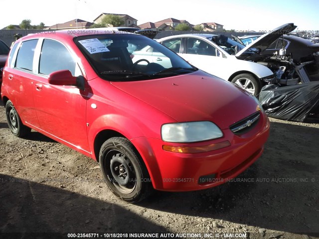 KL1TD666X7B763701 - 2007 CHEVROLET AVEO LS RED photo 1