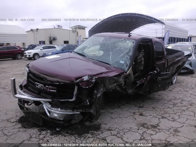 1GTEC29J39Z124082 - 2009 GMC SIERRA C1500 SLE MAROON photo 2