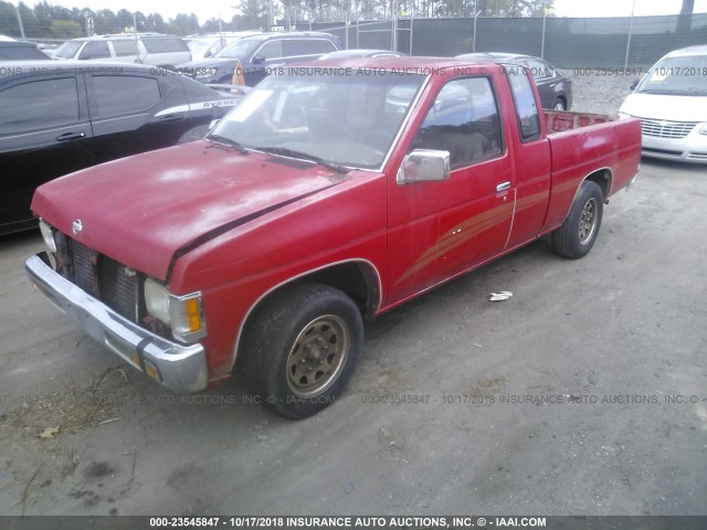 1N6SD16S5SC350427 - 1995 NISSAN TRUCK KING CAB XE RED photo 2