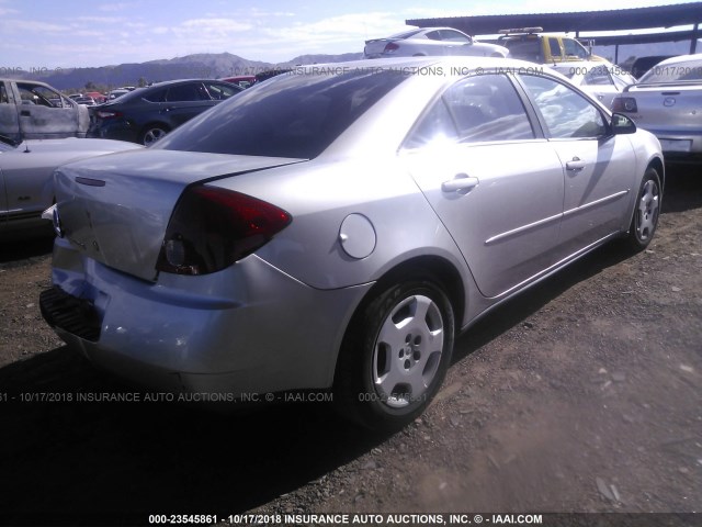 1G2ZF58BX74165456 - 2007 PONTIAC G6 VALUE LEADER/BASE SILVER photo 4