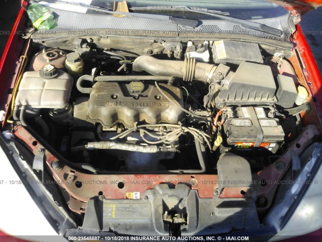 1FAFP33P52W221440 - 2002 FORD FOCUS LX RED photo 10