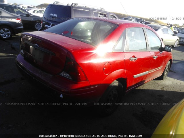 1FAFP33P52W221440 - 2002 FORD FOCUS LX RED photo 4
