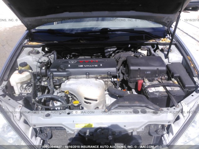 4T1BE30K05U501432 - 2005 TOYOTA CAMRY LE/XLE/SE SILVER photo 10