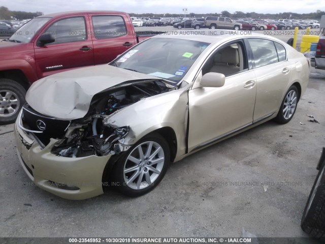 JTHBH96S865003284 - 2006 LEXUS GS GENERATION 200 300 GOLD photo 2