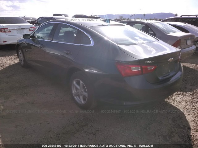 1G1ZC5ST5HF181570 - 2017 CHEVROLET MALIBU LS 灰色 照片 3