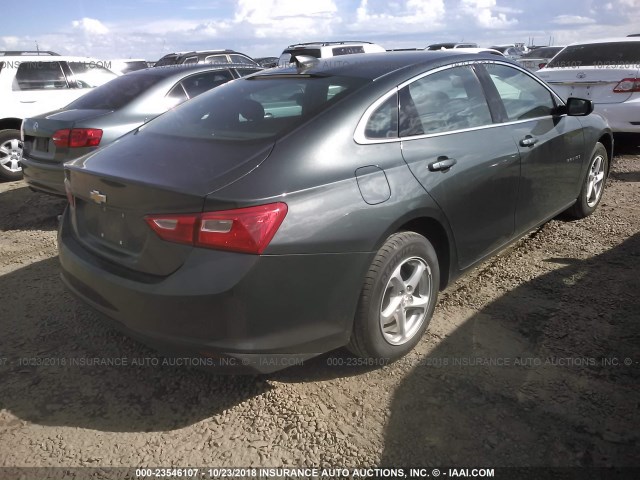 1G1ZC5ST5HF181570 - 2017 CHEVROLET MALIBU LS 灰色 照片 4