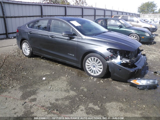 3FA6P0LU7FR199387 - 2015 FORD FUSION SE HYBRID GRAY photo 1