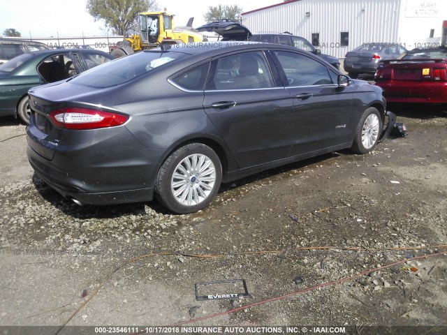 3FA6P0LU7FR199387 - 2015 FORD FUSION SE HYBRID GRAY photo 4