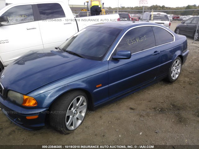 WBABN33411JW49650 - 2001 BMW 325 CI BLUE photo 2