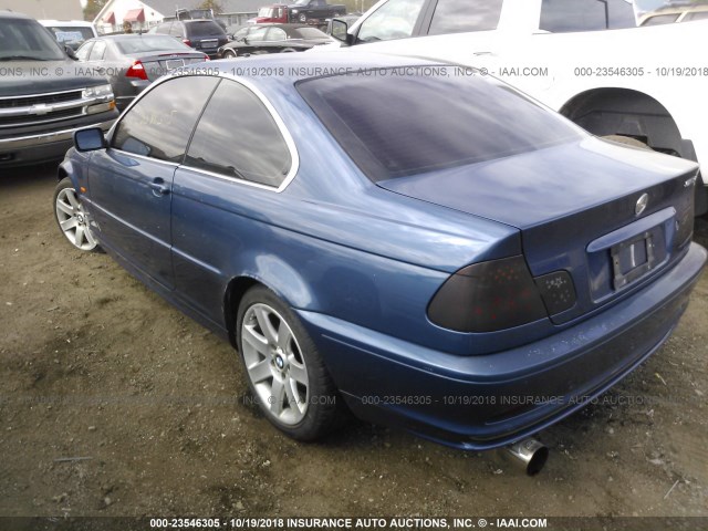 WBABN33411JW49650 - 2001 BMW 325 CI BLUE photo 3