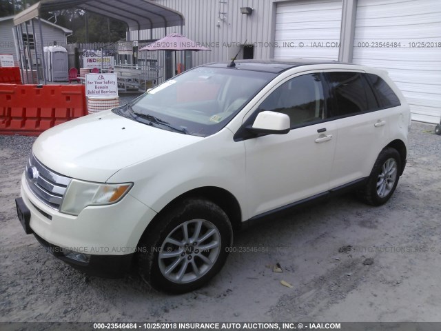 2FMDK39C17BB08321 - 2007 FORD EDGE SEL PLUS WHITE photo 2