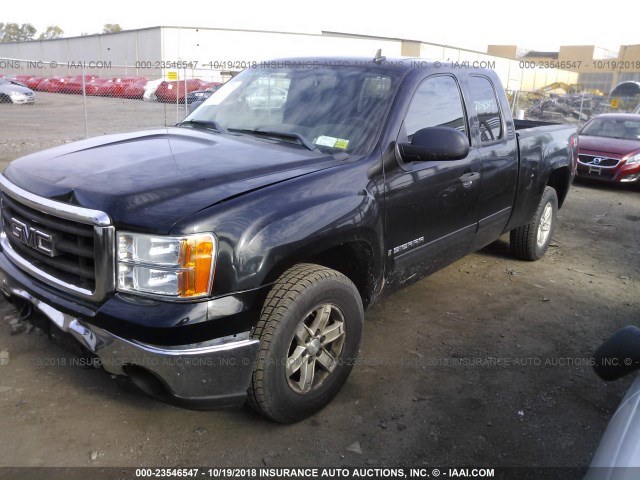 1GTEK19J18Z293478 - 2008 GMC SIERRA K1500 BLACK photo 2