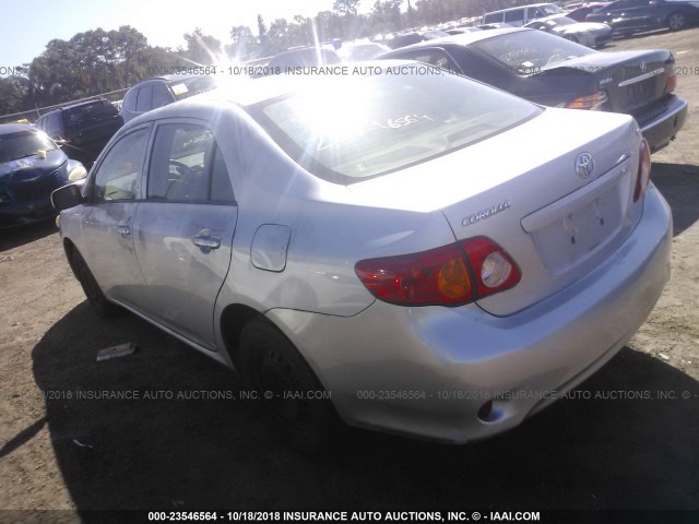 JTDBL40E299081563 - 2009 TOYOTA COROLLA LE/XLE SILVER photo 3