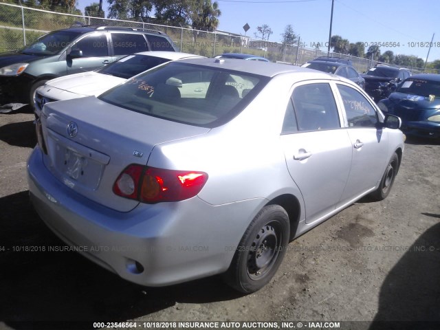 JTDBL40E299081563 - 2009 TOYOTA COROLLA LE/XLE SILVER photo 4
