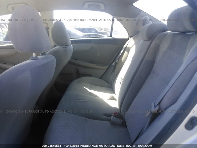 JTDBL40E299081563 - 2009 TOYOTA COROLLA LE/XLE SILVER photo 8