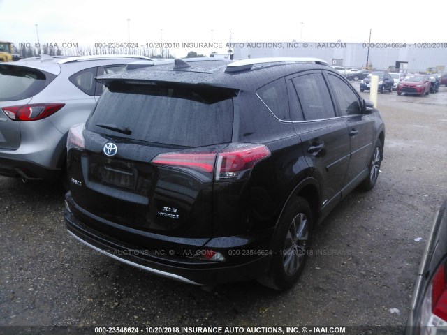 JTMRJREV2GD001182 - 2016 TOYOTA RAV4 HV XLE BLACK photo 4