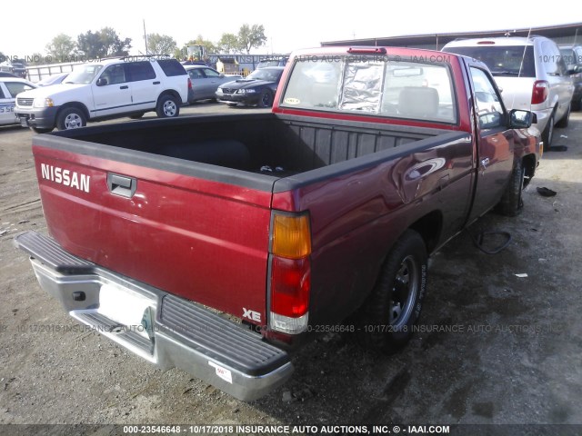 1N6SD11S4SC414884 - 1995 NISSAN TRUCK E/XE RED photo 4