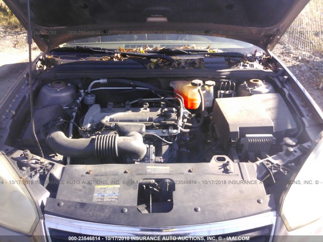 1G1ZS58F27F239072 - 2007 CHEVROLET MALIBU LS თაფლისფერი ფოტო 10