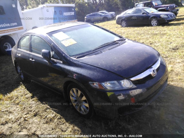 1HGFA15959L009472 - 2009 HONDA CIVIC EXL 黑色 照片 1