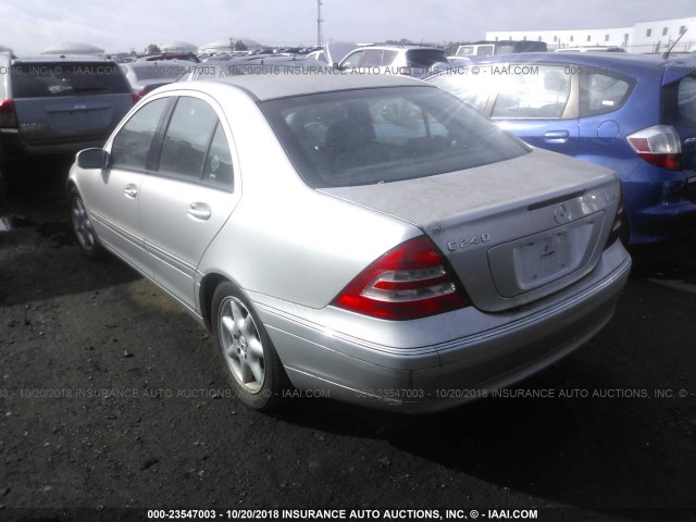 WDBRF81J74F534402 - 2004 MERCEDES-BENZ C 240 4MATIC SILVER photo 3