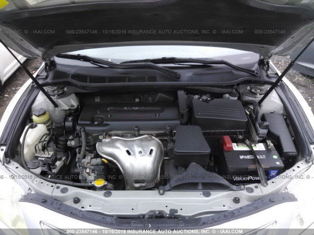 4T1BE46K97U036469 - 2007 TOYOTA CAMRY NEW GENERAT CE/LE/XLE/SE SILVER photo 10